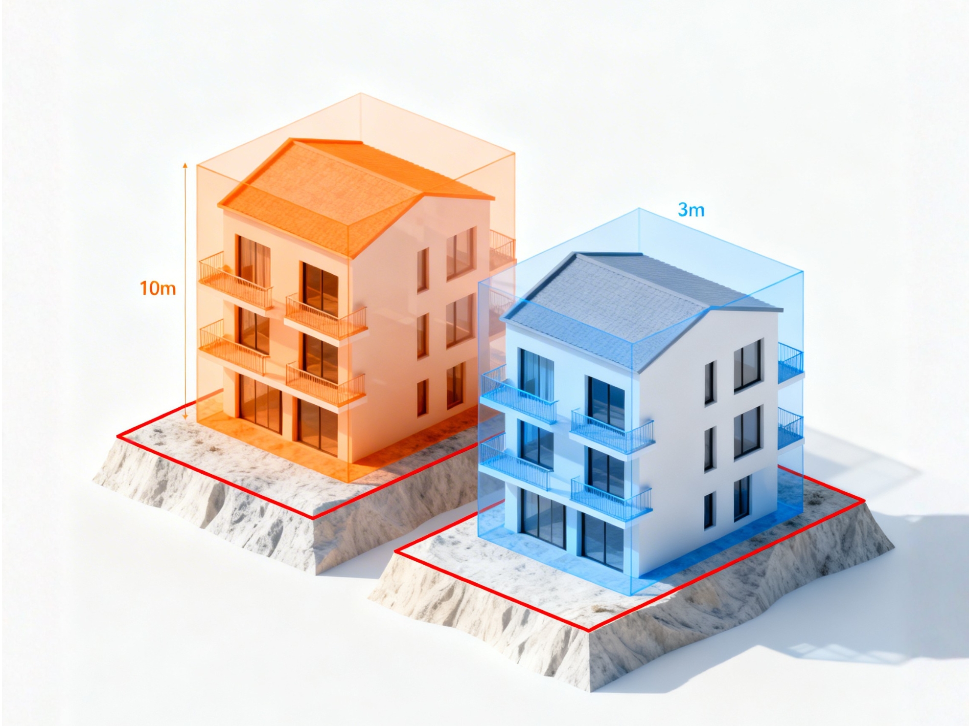 Distanze legali da muri di cinta e di contenimento, tubi, vasche e pozzi